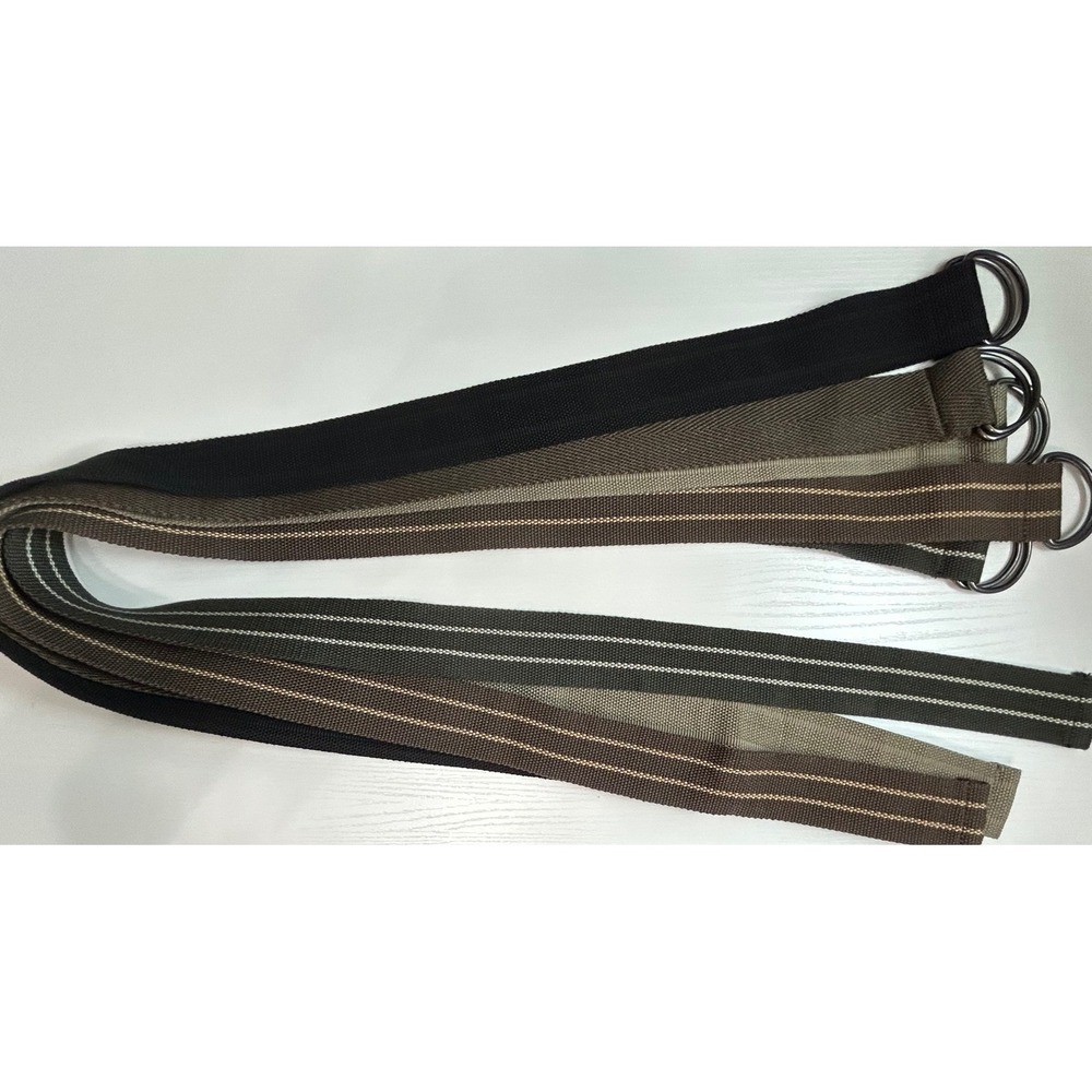NWOT Dekko Accessories Mens 5 Pack Canvas Web D-Ring Belts Multiple Colors Sz 38